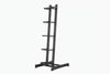 Gym storage rack for slam balls on a white background