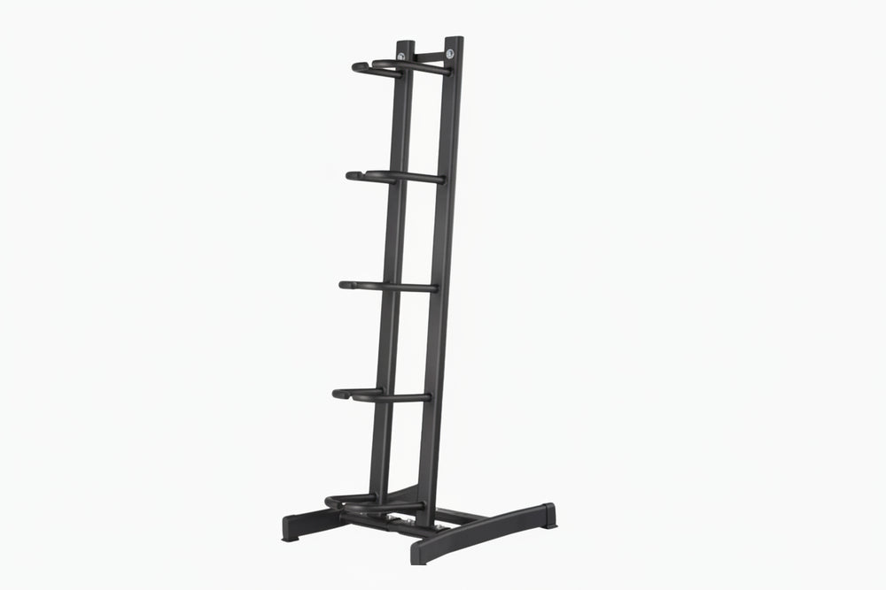 Gym storage rack for slam balls on a white background