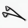 Black pull handle strap on a white background