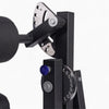 Leg and hamstring adjustments for a semi-commercial leg extension and hamstring curl machine