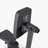 Black adjustable backrest with a bracket on a white background