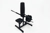 Black weight bench with adjustable arms on a white background