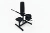 Black weight dip machine on a white background