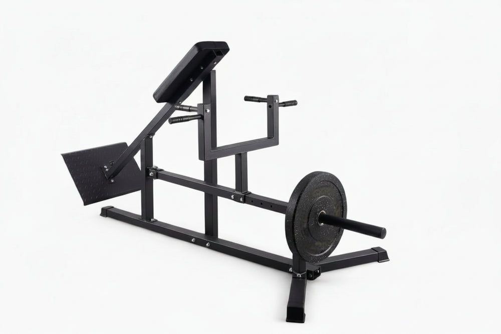 Black t row bar machine on a white background