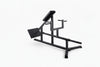 Black weight lifting bench on a white background
