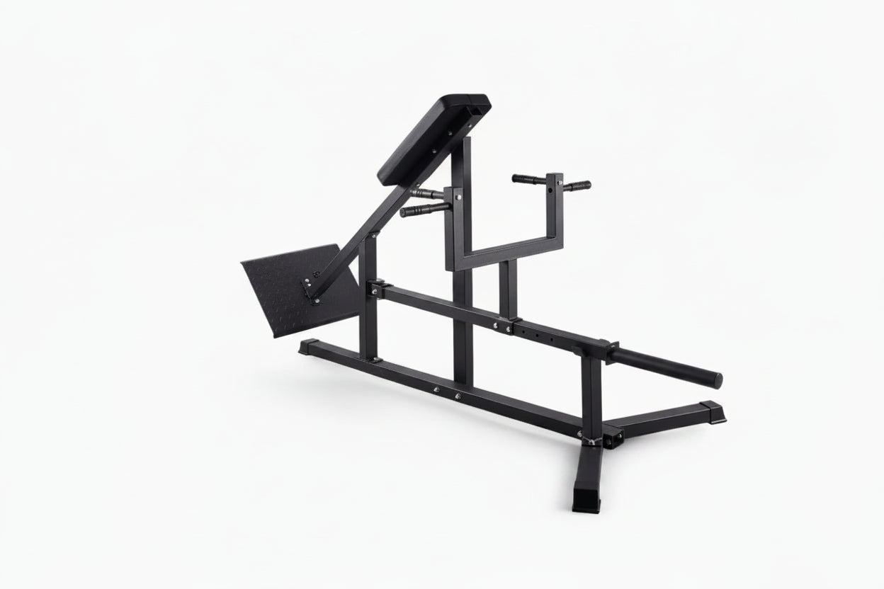 Black weight lifting bench on a white background Main image