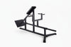 Black weight lifting t row bar machine on a white background