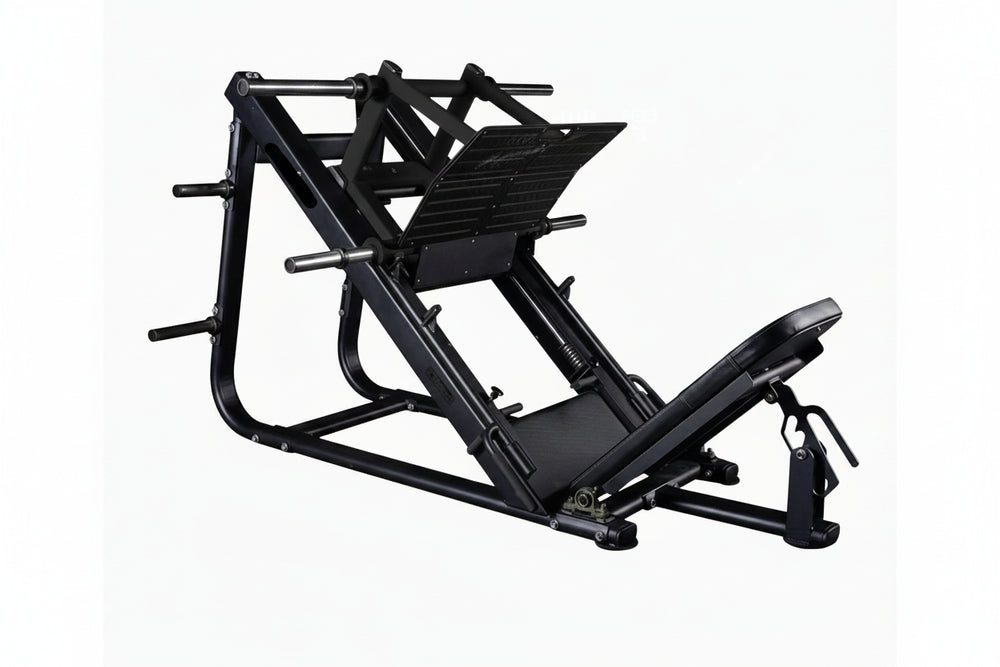 Black gym machine on a white background