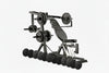 Gym chest press multi gym with weight plates on a white background