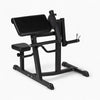 Black preacher curl machine on a white background