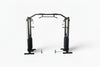 Black fitness equipment on a white background