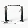 Gym equipment frame with dimensions on a white background