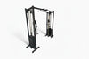 Black fitness equipment frame on a white background