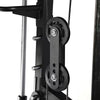 Floating pulley assembly on a cable and smith machine