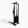 Rear view of cable machine with pull up bar on a white background