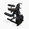 Plate loaded commercial Leg Extension and Curl Machine on a white background