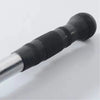 Black rubber comfortable gripped handle of a straight bar for cable machine