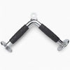 Angled tricep fitness accessory for gym pulley machines