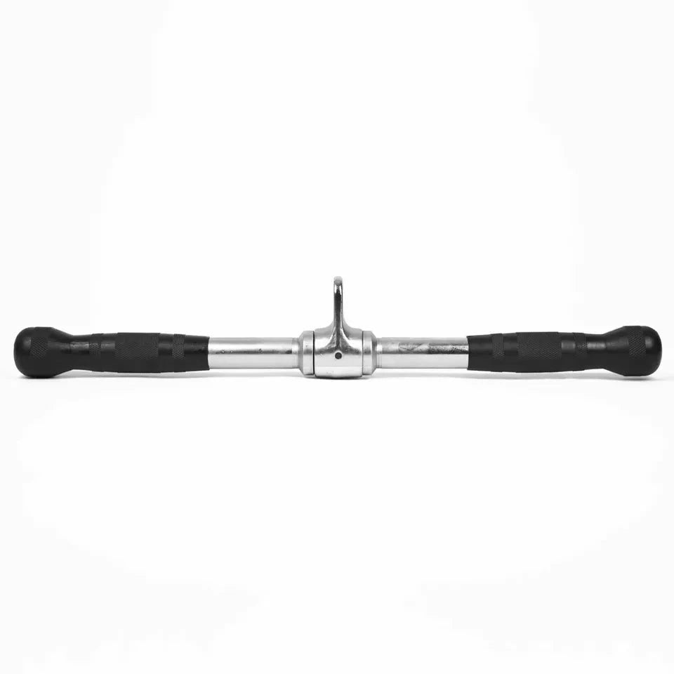 Straight bar cable machine attachment on a white background