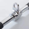 Zoomed image of clip placement for straight bar cable machine attachment
