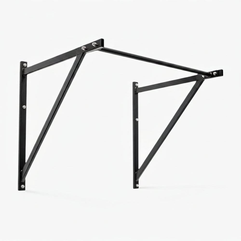 Black frame wall mounted pull up bar