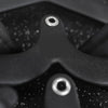 Close up of attachments for gym cable on a dark background