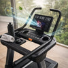 Control panel of treadmill against a window