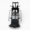 Top view of home gym leg press on a white background