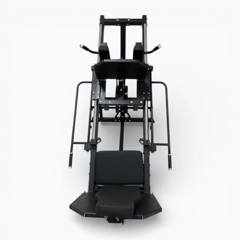 Top view of home gym leg press on a white background
