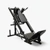 Black leg press on a white background