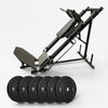 Leg press for home gyms and weight plates set