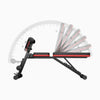 Image showing adjustable positions of a gym bench on a white background