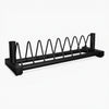 Black weights rack for gym weights