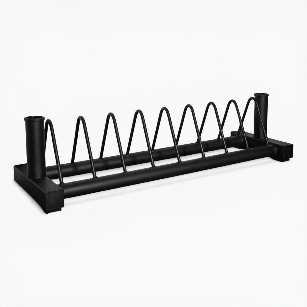 Black weights rack for gym weights