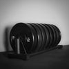 25kg Gym weight plates on a gym rack