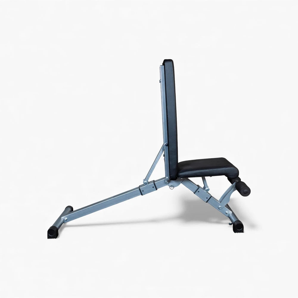 Weight bench on a white background