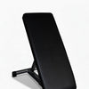 Black gym bench on a white background