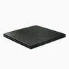 Two heavy duty rubber floor tiles to protect floors from heavy weights