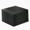 Large set of heavy duty floor tiles for commercial and home gyms on a white background