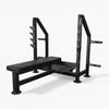 Flat weight bench on a white background