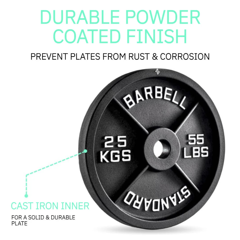 Diagram showing details of a barbell weight plate