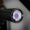 Close-up of a Cheshire Barbell weight plate on a blurred background