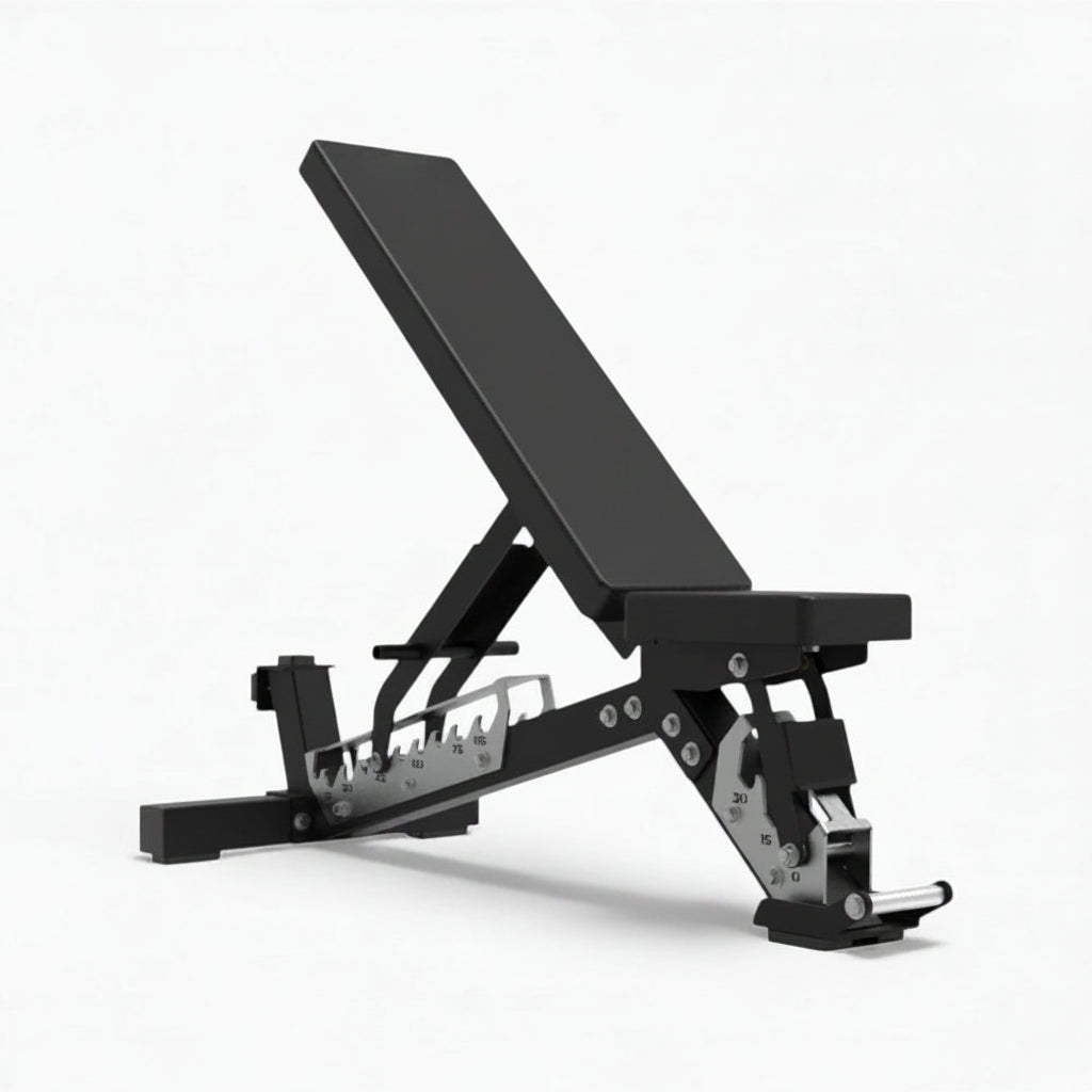 Black adjustable weight bench on a white background - Buy Online Weight Bench | Gym Superstore