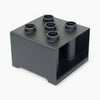 Black weight bar holder with on a white background