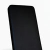 Black weight bench cushion on a white background