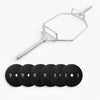 Barbell with weight plates on a white background