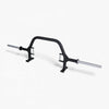 Black open grip bar on a white background
