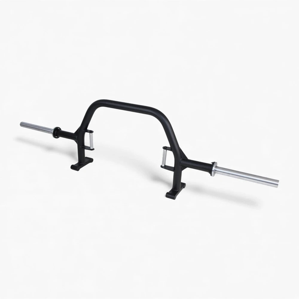 Black open grip bar on a white background