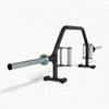 Gym weight lifting bar on a white  background