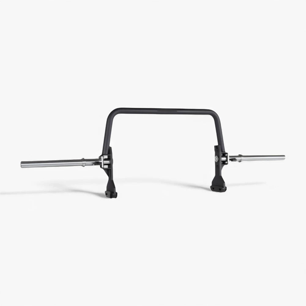 Barbell with weight plates on a white background